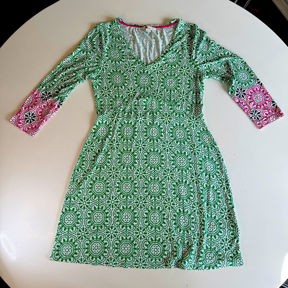 EUC Boden Miriam Jersey Knit Dress - W size 6 🩷💚🤍